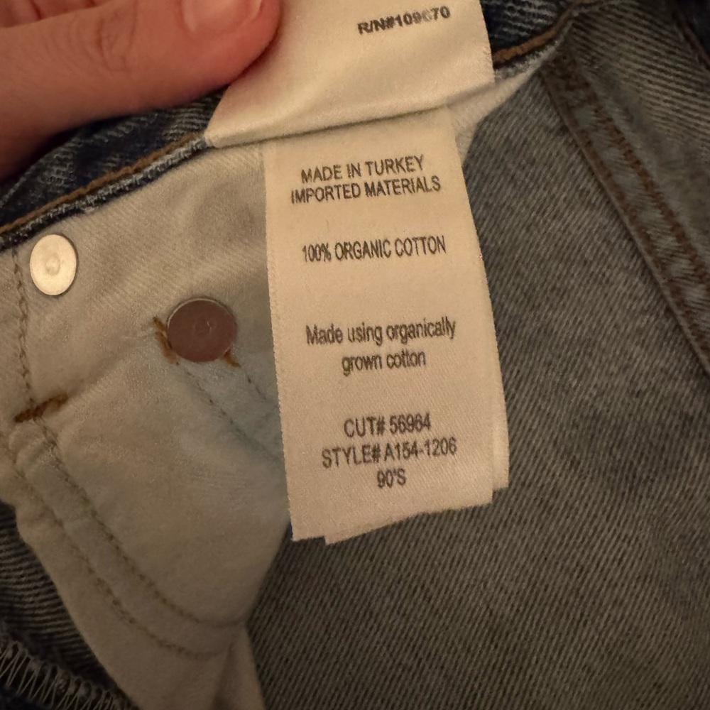 Agolde High Rise Straight Jeans - Light Blue / Navigate - Picture 7 of 7